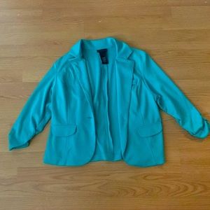 turquoise blazer